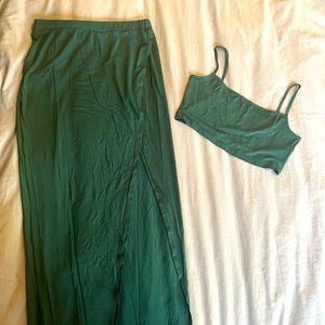 COPY - SHEIN Two Piece Emerald Set